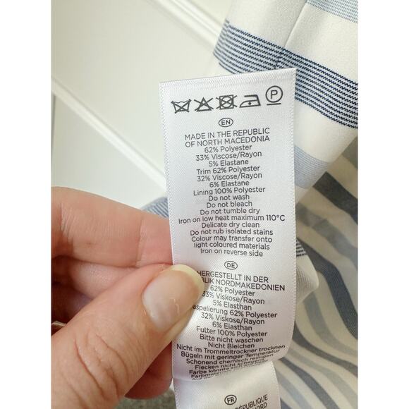 NWT Hobbs Blue and white striped shift dress - Picture 5 of 12